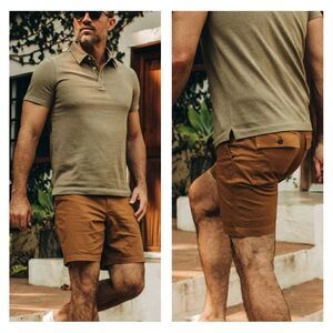 Taylor Stitch‎ The Trail Short in Tobacco brown men’s retro 28 NEW